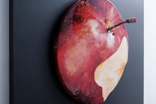 Load image into Gallery viewer, Bited apple profile view environmental art recycled materials