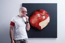 Load image into Gallery viewer, Maurizio Sergiusti Scoobafish artist with bited apple recycled sculpture