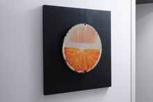 Carica l'immagine nel visualizzatore di Gallery, Orange slice side detail environmental sculpture recycled road signs