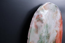 Carica l'immagine nel visualizzatore di Gallery, Orange mold detail recycled metal sustainable art piece environmental message