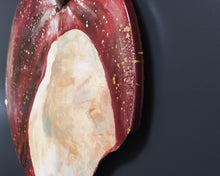 Load image into Gallery viewer, Apple bite detail second version recycled metal sustainable art
