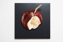 Load image into Gallery viewer, Bited Apple II front view recycled metal sculpture sustainable art
