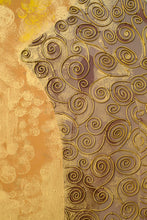 Load image into Gallery viewer, Golden spiral patterns made from recycled brass wires, Klimt Art Nouveau style
