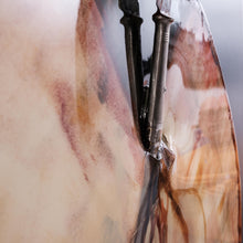 Carica l&#39;immagine nel visualizzatore di Gallery, Apple core profile view recycled road sign environmental sculpture
