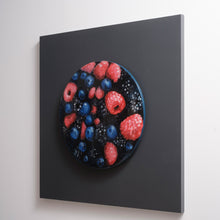 Load image into Gallery viewer, Giant berries side detail recycled road signs environmental sculpture
