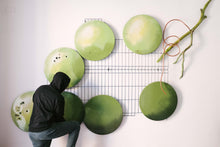 Load image into Gallery viewer, Giant grape bunch mounting detail installation sustainable sculpture

