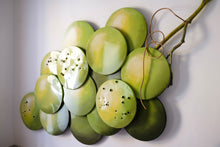 Load image into Gallery viewer, Giant grape bunch side detail environmental sculpture recycled materials
