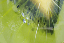 Load image into Gallery viewer, Kiwi seeds pattern detail recycled metal sustainable art piece
