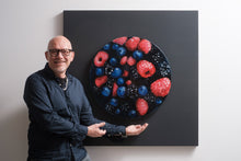 Load image into Gallery viewer, Maurizio Sergiusti Scoobafish artist with Giant Berries sustainable sculpture
