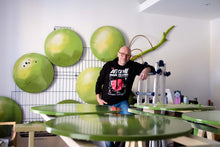 Load image into Gallery viewer, Maurizio Sergiusti Scoobafish applying resin coating grape bunch work in progress

