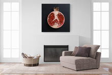 Carica l&#39;immagine nel visualizzatore di Gallery, Pomegranate slice living room sustainable wall art interior decor
